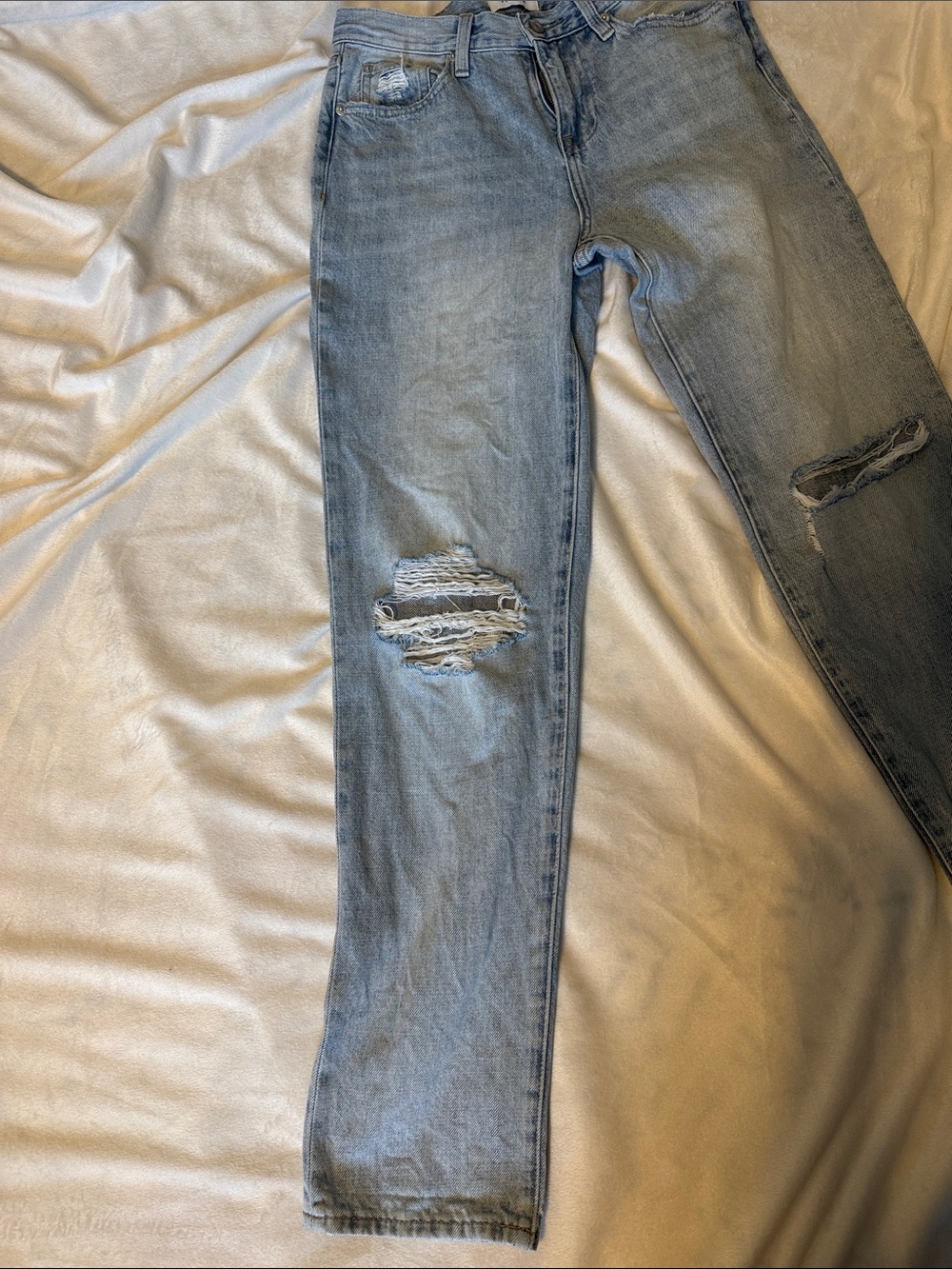 Pistola Presley High Rise Relaxed Roller Jeans Size 25 Light Wash Distressed - Picture 2 of 16